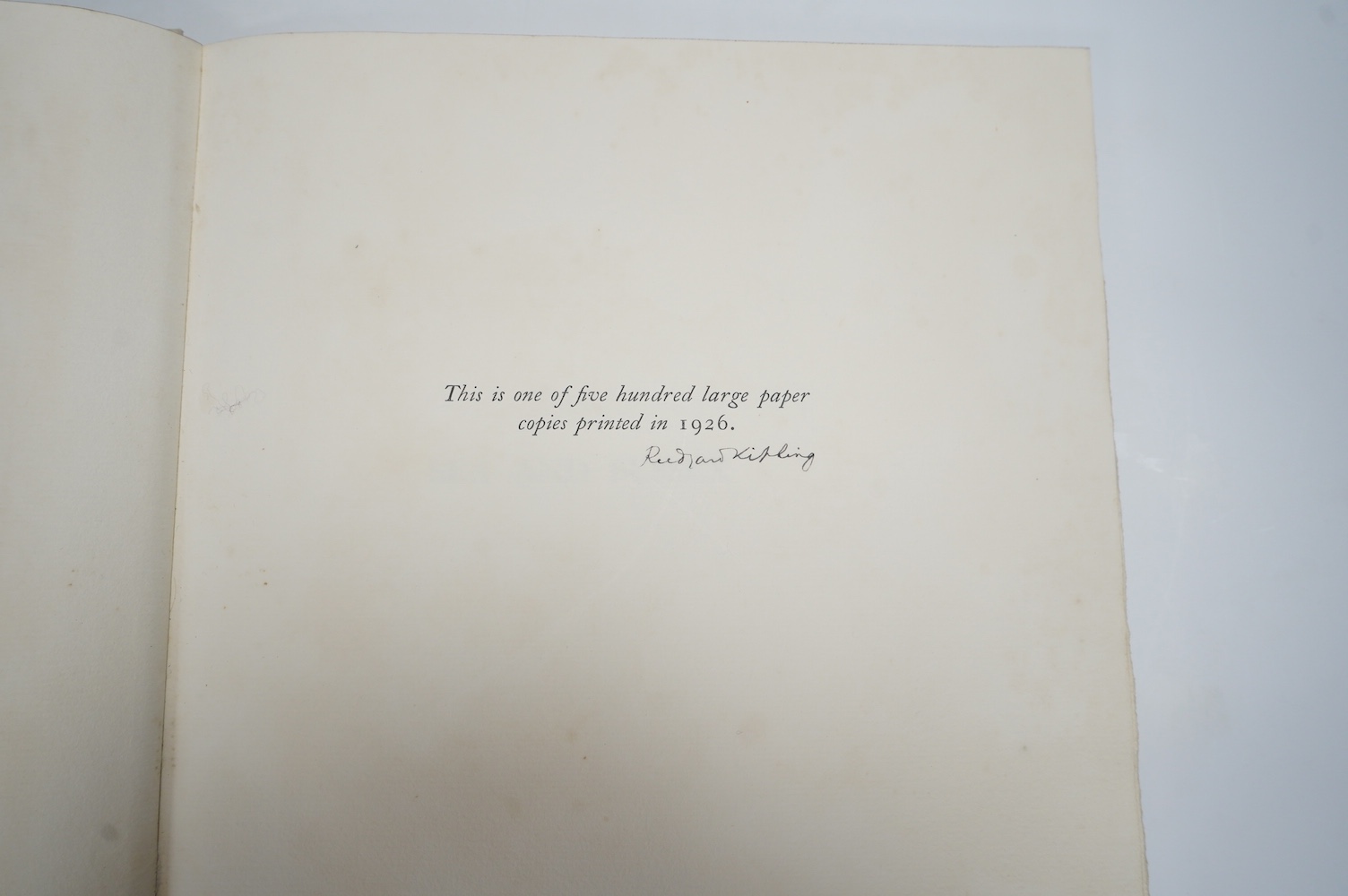 Kipling, Rudyard - Sea and Sussex from Rudyard Kipling's Verse. With an introductory poem ... Limited Edition 9 (of 500 large paper copies, signed by the author). 24 coloured and mounted plates (by Donald Maxwell); origi